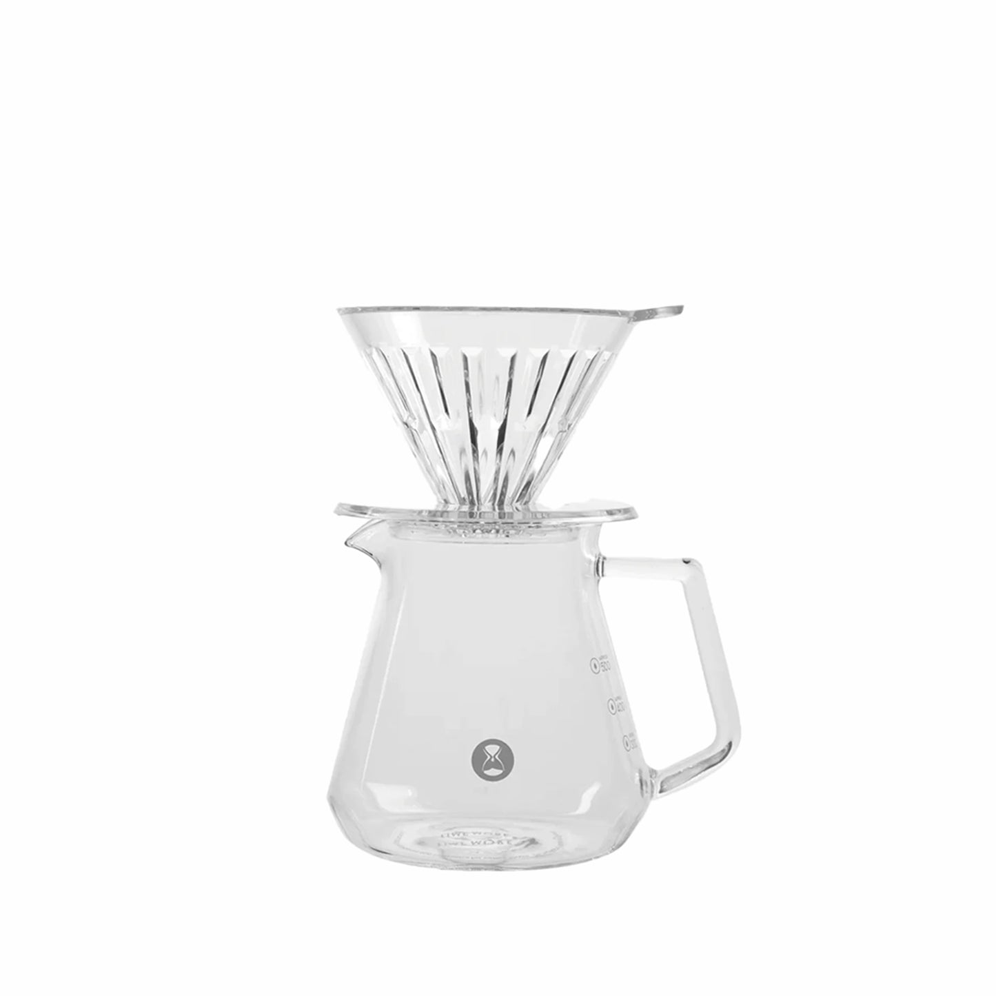 Set Crystal Eye Brewer PCTG Dripper 02 Transparente