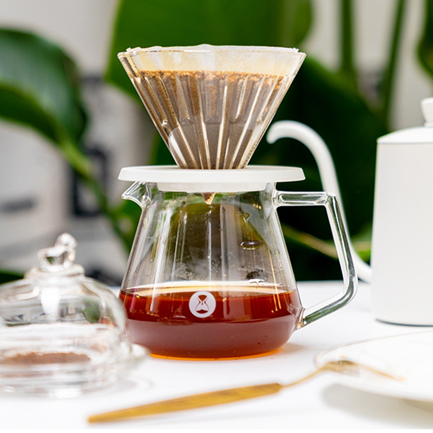 Dripper Crystal Eye 02 Glass Holder Black - Blanco