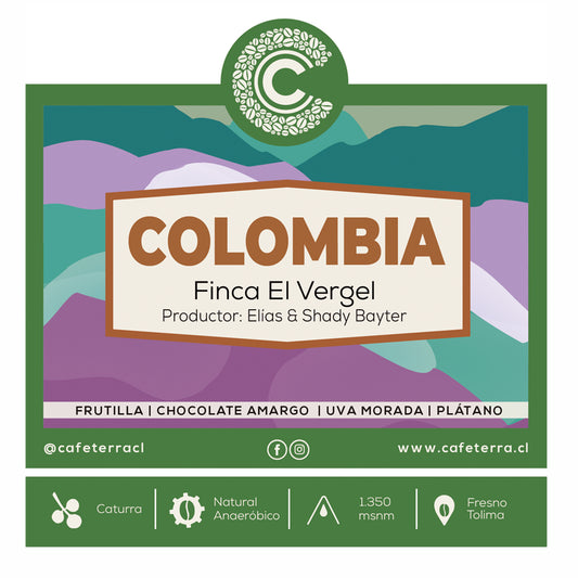 Café Colombia · Caturra Natural Anaeróbico · El Vergel