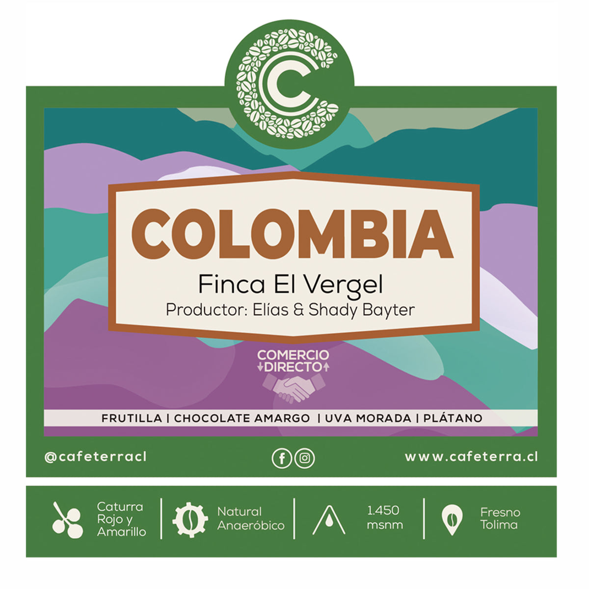 Café Colombia · El Vergel · Caturra Natural Anaeróbico
