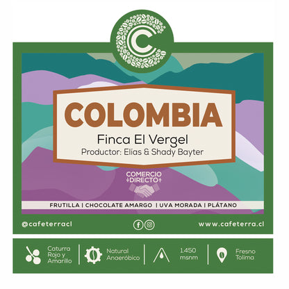 Café Colombia · El Vergel · Caturra Natural Anaeróbico