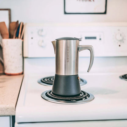 Cafetera Moka Grosche Milano Stainless Steel 6 Cup