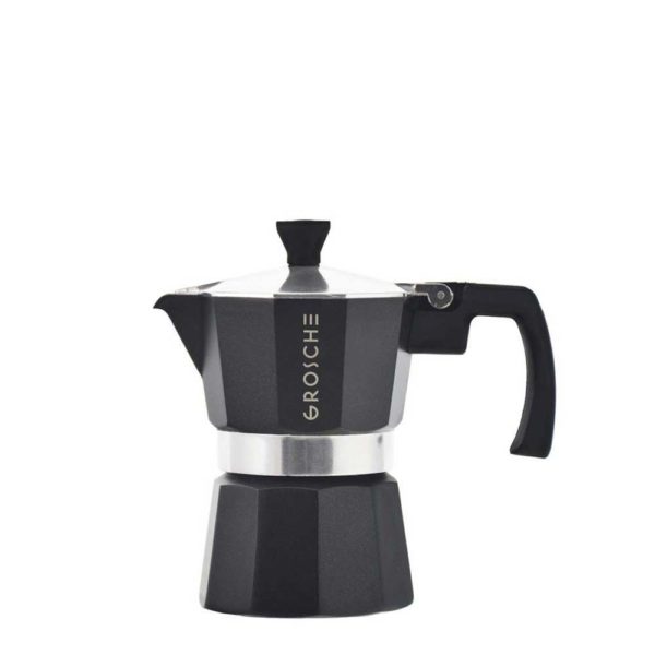 Grosche Milano Moka Cafetera Italiana Black 1 tazas -Cafeterra