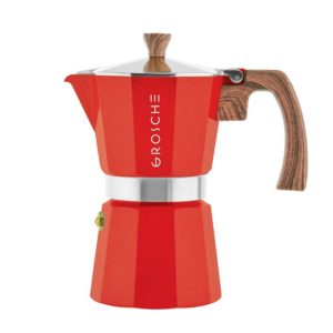 Grosche Milano Moka Cafetera Italiana Red 9 tazas -Cafeterra